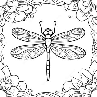 Pagina Para Colorear De Una Majestuosa Libelula 79617 21757