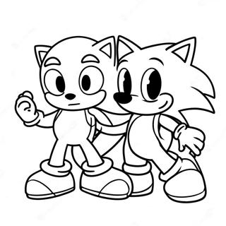 Sonic Y Mario Páginas Para Colorear