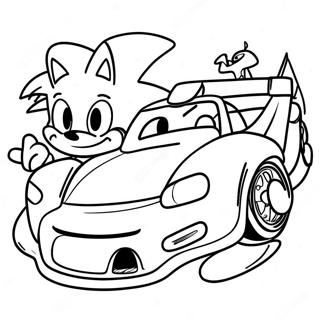 Pagina Para Colorear De Sonic Compitiendo Con Amigos 79821-21898