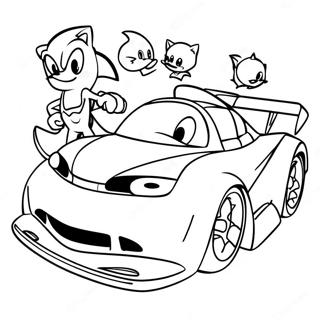 Pagina Para Colorear De Sonic Compitiendo Con Amigos 79821-21900