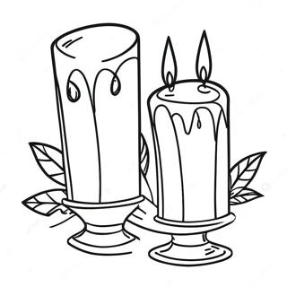 Pagina Para Colorear De Encantadoras Velas De Shabat 79927-21991