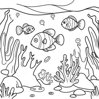 Pagina Para Colorear De Aventura En El Arrecife De Coral Submarino 80030 22065