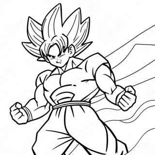 Goku Transformacion Super Saiyan Pagina Para Colorear 8026-2662