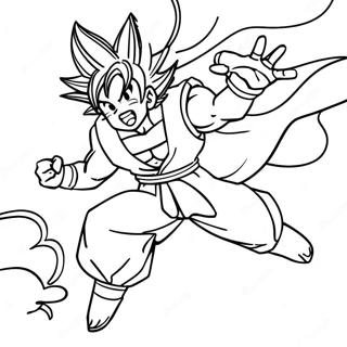 Goku Volando Con Nimbus Pagina Para Colorear 8027-2593