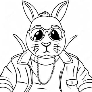 Bad Bunny Páginas Para Colorear