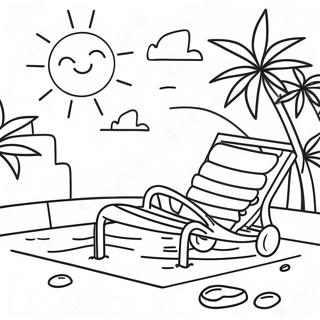 Pagina Para Colorear De Un Dia Soleado En La Piscina 80516-22439