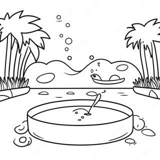 Pagina Para Colorear Del Agua Refrescante De La Piscina 80519-22449