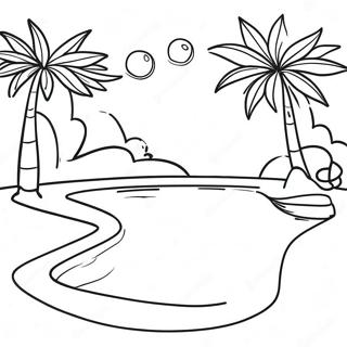 Pagina Para Colorear Del Agua Refrescante De La Piscina 80519-22451