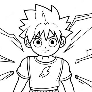 Pagina Para Colorear De Killua Zoldyck Con Relampago 81107-22902