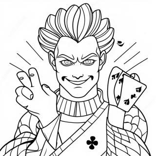 Hisoka Con Cartas De Juego Pagina Para Colorear 81109-22911