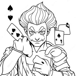 Hisoka Con Cartas De Juego Pagina Para Colorear 81109-22912