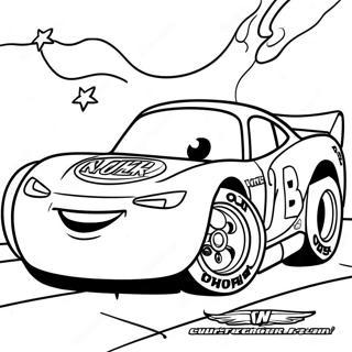 Rayo Mcqueen Con Una Gran Sonrisa Pagina Para Colorear 8115 2034