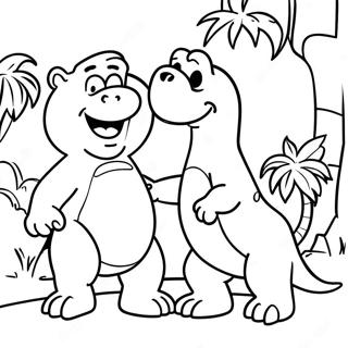 Pagina Para Colorear De Barney Rubble Y Dino 81210 22981