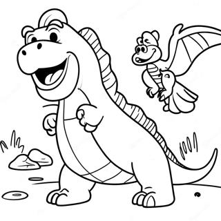 Pagina Para Colorear De Barney Rubble Y Dino 81210 22982