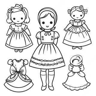 Pagina Para Colorear De Munecas De Papel Vintage 81518-23220