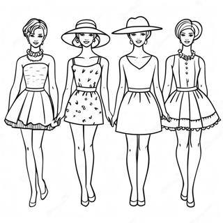 Pagina Para Colorear De Munecas De Papel A La Moda 81521-23231