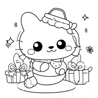 Navidad Sanrio Páginas Para Colorear