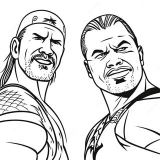 Pagina Para Colorear De Las Superestrellas De La Wwe En Accion 81904-23517