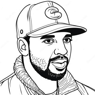 Pagina Para Colorear De Drake Con Un Sombrero Genial 82444-23965