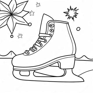 Pagina Para Colorear De Escena Divertida De Patinaje Sobre Hielo 82496-24005