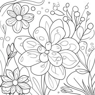 Pagina Para Colorear De Flores De Primavera 82547-24041