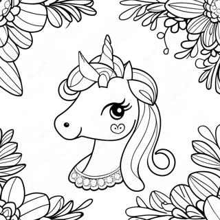 Pagina Para Colorear De Una Princesa Unicornio Brillante 82882-24305