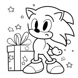 Sonic Navidad Páginas Para Colorear