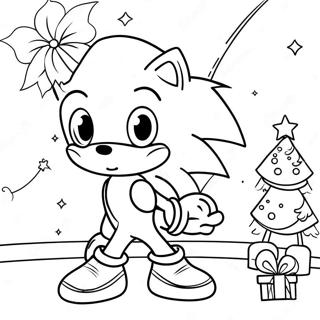 Sonic Navidad Páginas para colorear