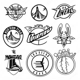 Pagina Para Colorear De Logos De Equipos De La Nba Coloridos 83037-24427