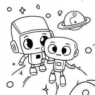 Pagina Para Colorear De Zim Y Gir En El Espacio 83062-24445