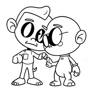 Pagina Para Colorear De Dib Confrontando A Zim 83064-24453