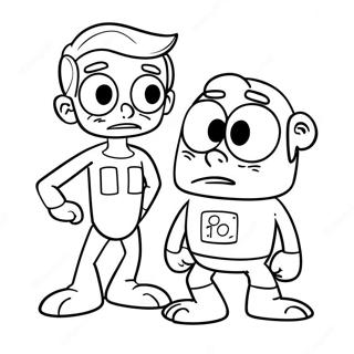 Pagina Para Colorear De Dib Confrontando A Zim 83064-24455