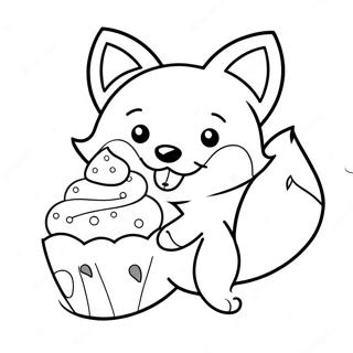 Zorro Kawaii Páginas para colorear