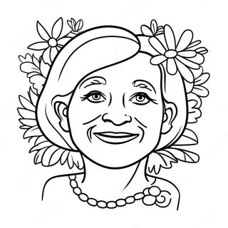 Colorida Feliz Dia De Las Madres Abuela Pagina Para Colorear 83293-24633