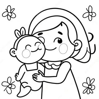 Colorida Feliz Dia De Las Madres Abuela Pagina Para Colorear 83293-24634