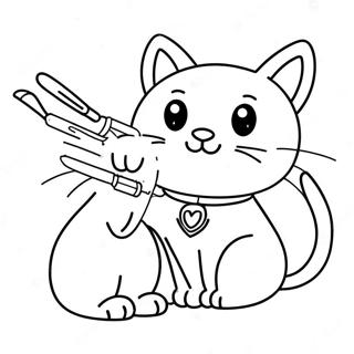 Pagina Para Colorear De Veterinario Con Gato Amigable 83524 24813