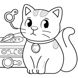 Pagina Para Colorear De Veterinario Con Gato Amigable 83524 24815