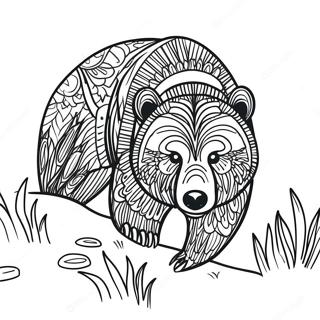 Pagina Para Colorear De Un Oso Negro Feroz 83576 24864