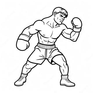Pagina Para Colorear De Un Boxeador En Accion 84137 25291