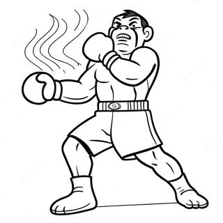 Pagina Para Colorear De Un Boxeador En Accion 84137 25292