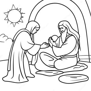 Pagina Para Colorear De Una Escena De Fe Pacifica 84216-25357