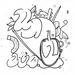 Pagina Para Colorear De La Cuenta Regresiva Del Ano Nuevo 2024 84318-25443