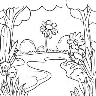 Pagina Para Colorear De Jardin Sereno 84524 25598