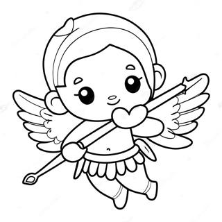Pagina Para Colorear De Cupido Adorable Con Arco 84754-25779