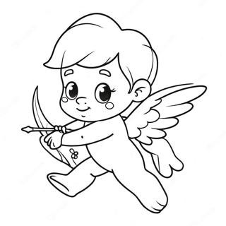 Pagina Para Colorear De Cupido Adorable Con Arco 84754-25780
