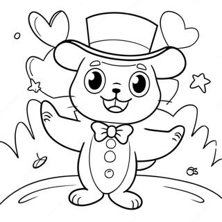 Pagina Para Colorear De Tuxedo Sam Jugando Con Amigos 84904-25891