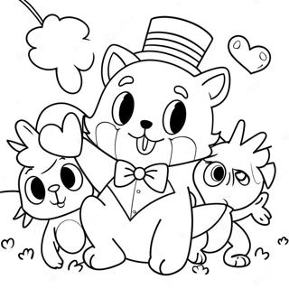 Pagina Para Colorear De Tuxedo Sam Jugando Con Amigos 84904-25976