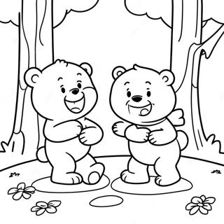 Pagina Para Colorear De Los Berenstain Bears En El Bosque 85035 26086
