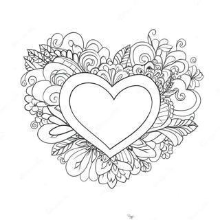 Pagina Para Colorear Del Corazon Del Dia De San Valentin 85236-26232