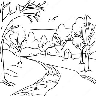 Pagina Para Colorear De Febrero En Un Pais De Las Maravillas Invernales 85237-26233